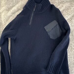 Men's Classic RLX Golf Navy Zip-Up Wool Sweater